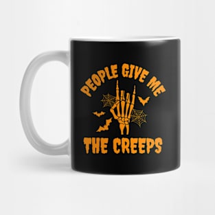 People Give Me The Creeps Skeleton Hand Halloween Costume Mug